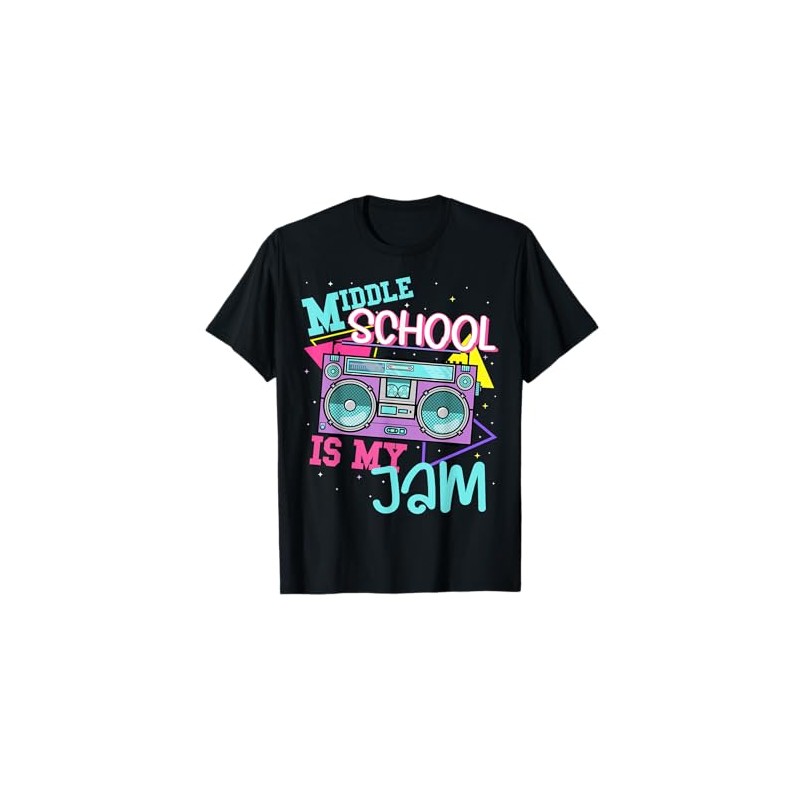 Middle School Is My Jam Cute Teacher Shirt 80's 90's