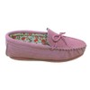 Mokkers Lily Ladies Suede Moccasin Slippers Pink UK 5
