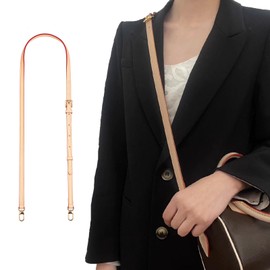 KIYOMIL Vachetta Leather Strap Replacement Adjustable Crossbody Handbag Shoulder Purse Strap for Speedy Bags(Width:0.43in,Adjustable Length:39.4-47.2in)