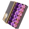 Jabón De Rosas Con Degradado Morado, Jabón Artesanal Caja De