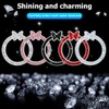 Sandfren Bling Car Engine Start Ring Sticker, Rhinestone Butterfly Vehicle