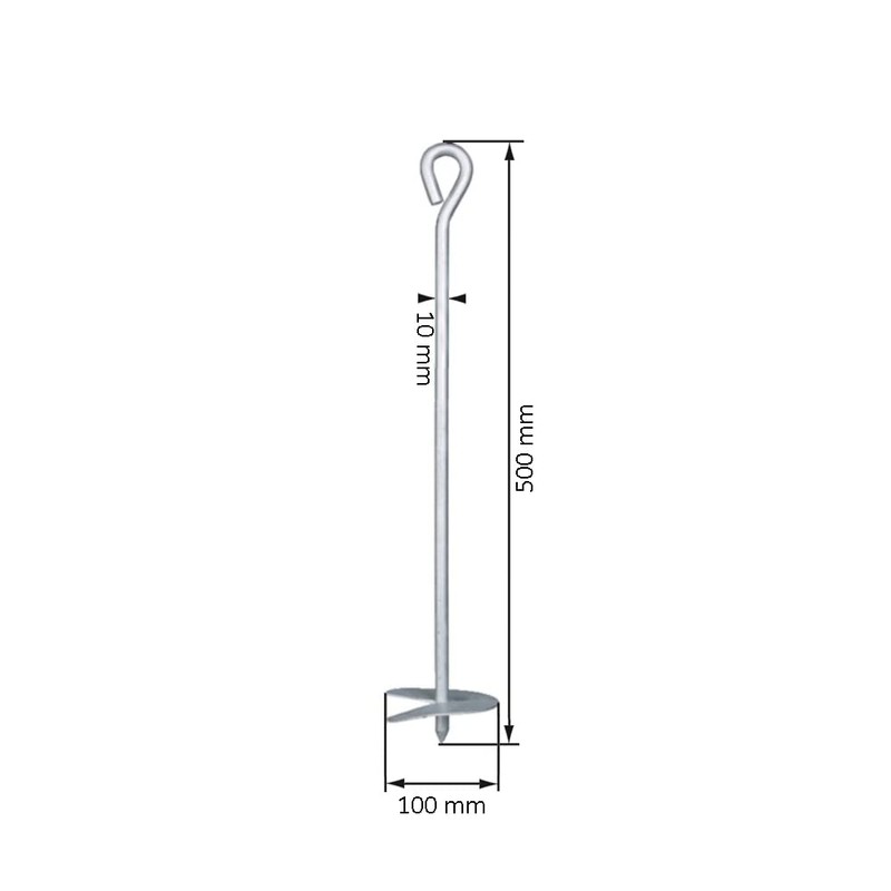 Ground anchor set for screwing in or concreting, including mounting