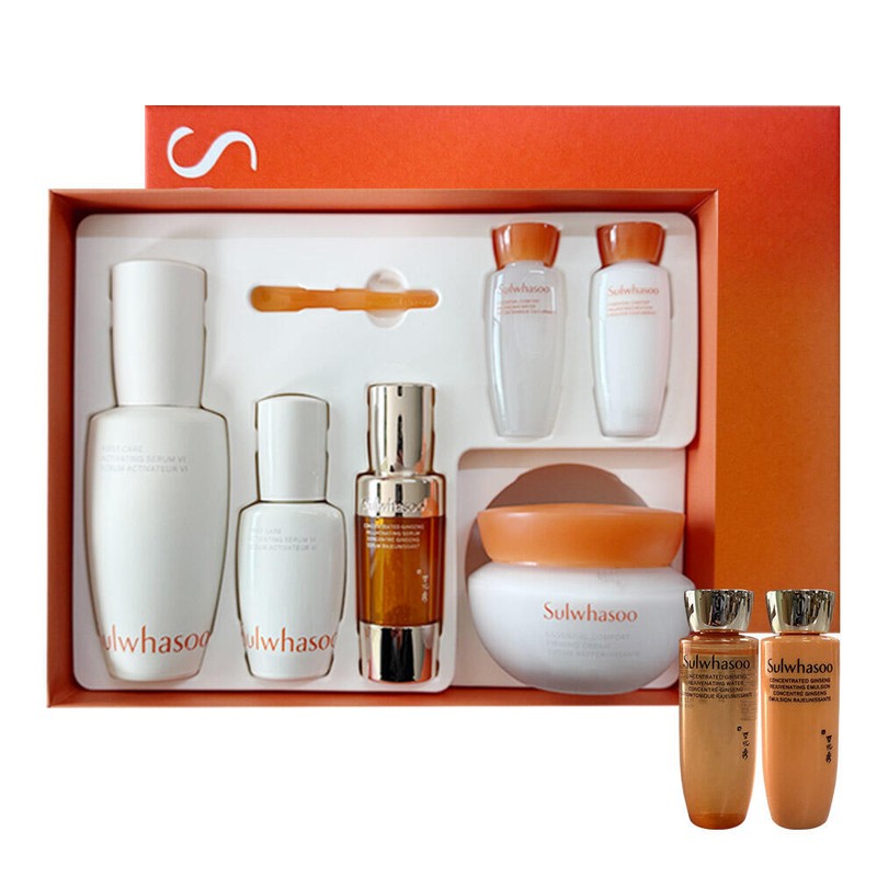 Sulwhasoo 설화수 윤조에센스+탄력크림 스페셜 에센셜 2종세트+자음생수 25ml+자음생유액 25ml Sulwhasoo Concentrated