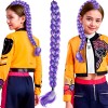 Peluca Trenza Extensión Cabello Lila K-pop Demon Rumi Fiesta Lila