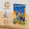 AITEE 4x6 Acrylic Postcard Frames 3 Pack: 20% Thicker Block,