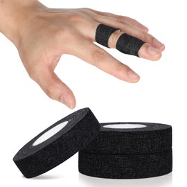 YUXIANLB Finger Tape, 0.5 Inch x 10 Yard Black Athletic Tape Extra Strong Adhesive, 3 Rolls Sport Tape, Medical Tape, Foot Tape for Rock Climbing, Grappling, Basketball, Lifters and BJJ Finger Tape