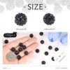 100 Pcs Black Rhinestone Beads for Jewelry Making, Sparkle Crystal