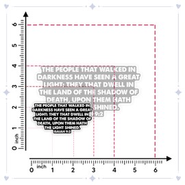 Isaiah 9 2 Christian Stickers - Inspirational Scripture Vinyl Decal for Faith, Healing, Journals, and Christmas Gifts Decal for Laptop, Notebook, Journal, Bible Verse Stickers