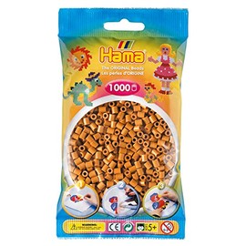 Hama Beads Bag | Approx. 1000 Midi Fuse Beads | Mosaic Decoration Arts & Craft for Creative Children Ages 5+ | Light Brown