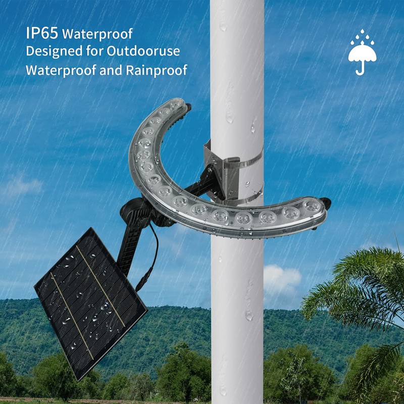 Flag Pole Light Solar Powered, Solar Flagpole Lights for 15