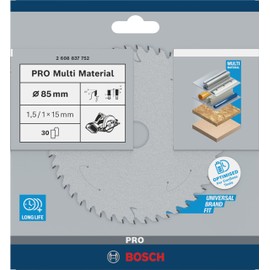 Bosch Disco Corte 30 Dientes 3 1/2In Sierra Circular Metal Madera