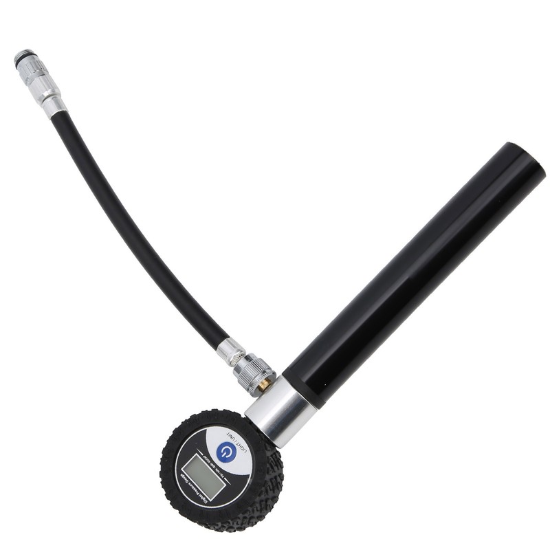 Bicycle Digital Display Air Pump with Needles Hose Kit Bike