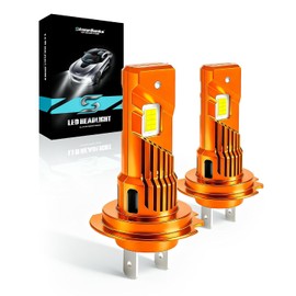 StoneBanks H7 LED Faros para Delantero, 350W 40000LM 1000% Brillo Focos, 6500K Blanco Kits de Conversión,Luz Alta y Baja Luces Antiniebla 2 Unidades
