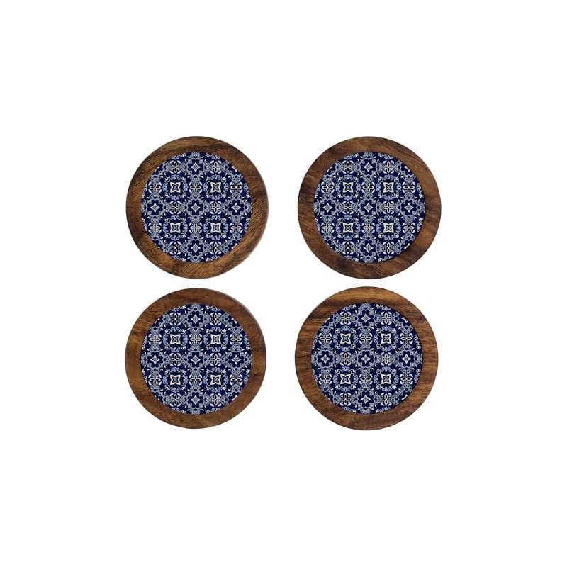 HASTA LA RAIZ Juego de 4 Portavasos artesanales, Coasters Hechos