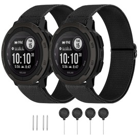 HQzon Elastic Nylon Band Compatible with Garmin Instinct 2X Watch,26mm Soft Replacement Strap for Garmin Fenix 8 51mm/epix Pro 51mm/Fenix 7X/6X Pro/5X/Instinct 2X/Enduro/Enduro 2/3/Quatix 7