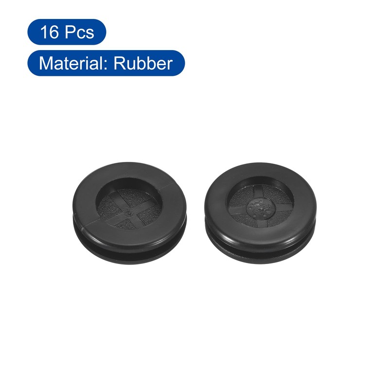 uxcell 16Pcs Rubber Grommets 5/8" (16mm) Drill Hole, 9/16" (14mm)