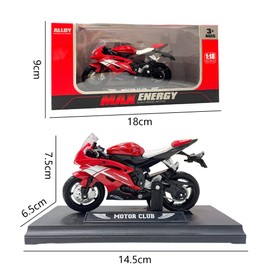 Danbghyuo Alloy Motorcycle Toy Motorcycle Models Alloy Motorcycle Model for Friends and Kids Birthday Party Gift (Red)