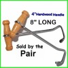 Wood-n-Stuff BOOT 2 (pair) Pulls Hook 8" Long for pulling