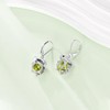Frog Earrings with Birthstone 925 Sterling Silver Frog Drop Dangle