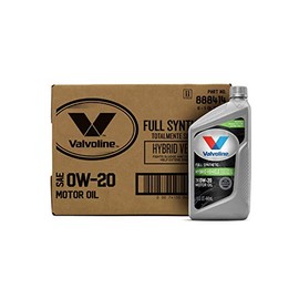 Valvoline Hybrid Vehicle Full Synthetic SAE 0W-20 Motor Oil 1 QT, Case of 6