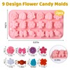2 Pcs Flower Molds Silicone Candy Silicone Daisy Chocolate Bow