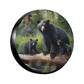 Rv Spare Tire Covers for Rv Trailers Wheel Protectors Tyre Covers Weatherproof and Dustproof Wheel Covers Universal Fit for Trailer Rv SUV Truck Travel Trailers Camper 14" - Bears