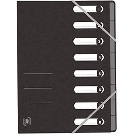 Oxford Top File+ Folder DIN A4 8 Compartments Black