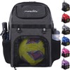 Youth Soccer Bag - Boys Girls Soccer Backpack & Bags for Basketball, Volleyball & Football | Includes Separate Cleat and Ball Compartment, and Convenient Fence Hook.