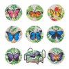 Cheriswelry 8pcs 5D DIY Diamond Painting Kits with Coaster Holder