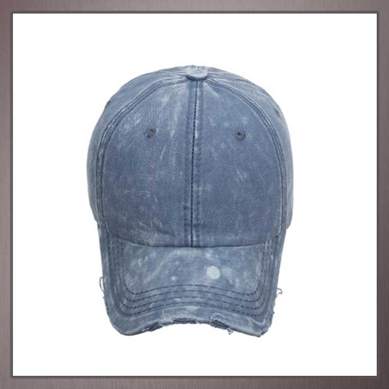 One Limitation CP338 Plain One Color Distressed Cap, Hat, Running,