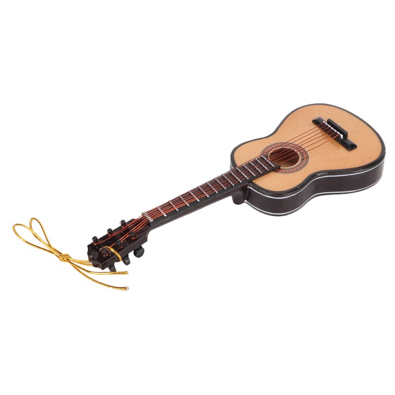 Guitar Ornament Resin Miniature Guitar Hanging Ornaments for Christmas Birthday