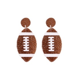 Cute Sports Rugby Baseball Earrings Baseball Acrylic Basketball Soccer Football Dangle Statement Earrings for Women Sports Lover Jewelry Gift-soccer
