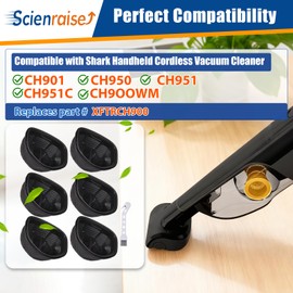 Scienraise Pack of 8 Dust Cup Filters for Shark UltraCyclone Pro & Pet Pro+ Cordless Handheld Vacuums CH951 CH951C CH950 CH901 CH900WM, Compare to Part # XFTRCH900, Washable and Reusable