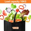 Pack of 2 Black Foldable Shopping Bags, 37 x 31