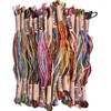 20 Pieces Multi Variegated Metallic Silk Embroidery Floss Multicolor Embroidery