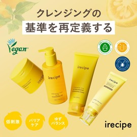 IRECIPE Ceramide Yuzu Weak Acidity Foam Face Wash | Hypoallergenic Face Wash While Protecting Moisture | 5.1 fl oz (150 ml) + 1.0 fl oz (30 ml) Eye Recipe