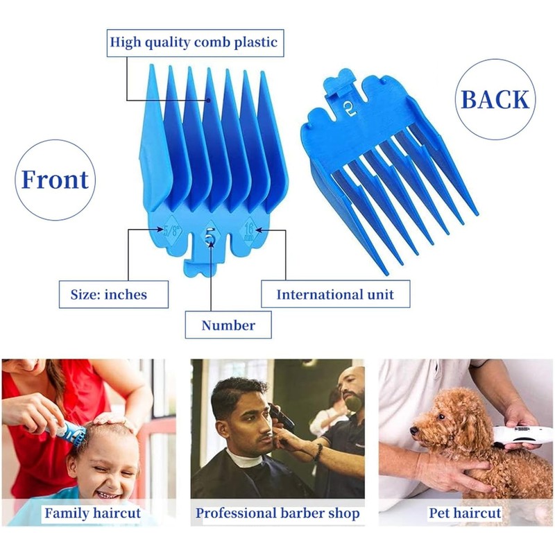 10PCS Professional Hair Clipper Guards Combs, Replacement Hair Clipper Guide