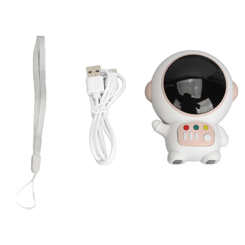 Astronaut Shaped Cute Hand Warmer Digital Display USB Rechargeable 2