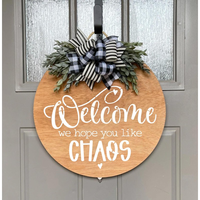 Funny Welcome Stencils for Painting Sarcastic Round Stencil Large Gather