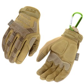 Mechanix Wear M-Pact Tactical Liner Glove, Optimum Protection, Breathable Best Fit and Gear Carabiner, Black Covert, Coyote, Multicam, Wolf Grey, Size: S, M, L, XL - s