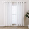 L.Z.E Opaque White Curtains, Curtains with Eyelets, White Privacy Curtains
