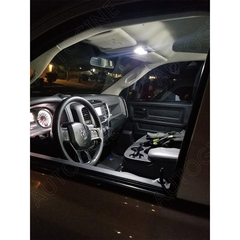 AUTOGINE 12 Piece White Interior LED Lights Kit for Dodge