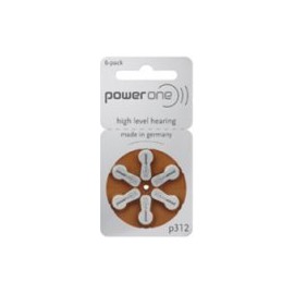 Power One Size 312 Zinc Air Hearing Aid Batteries (30 batteries) by Power One