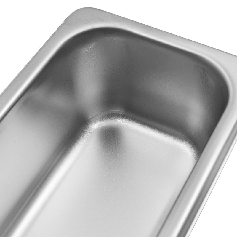 ZONADAH Stainless Steel Steam Hotel Pan 1/9 Size with Lid