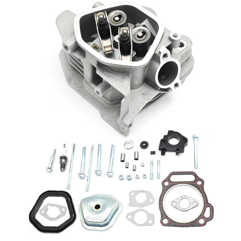 Anxingo Cylinder Head Kit with Valve Cover Rockers Spark Plug,