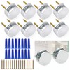 AccEncyc Upgraded 3-5mm Frameless Mirror Mounting Hardware 8 Pack Dual-Screw