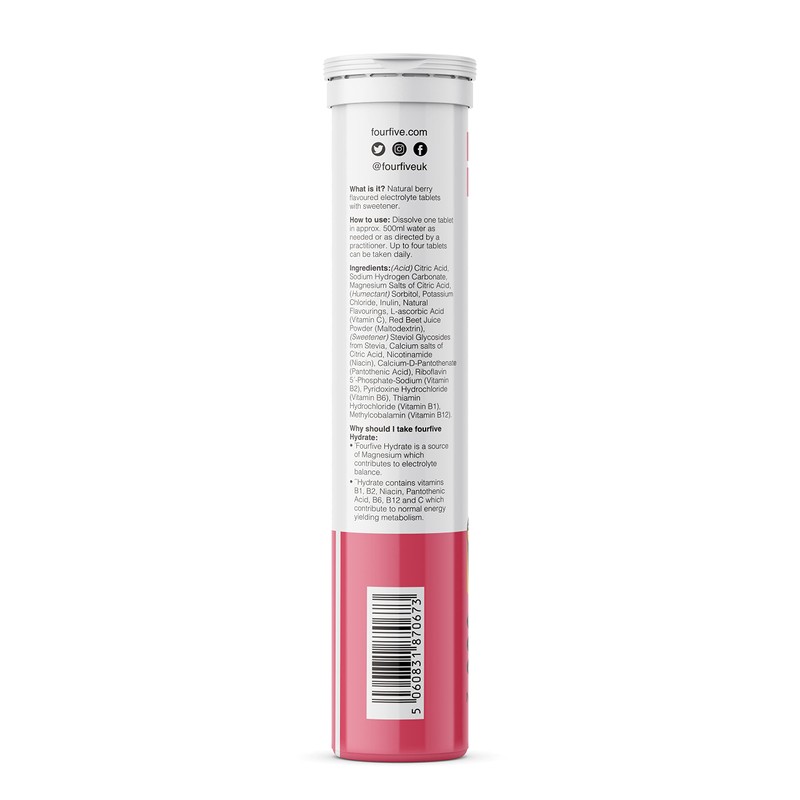 fourfive Hydrate Electrolytes - Essential Electrolytes & Vitamins with Magnesium