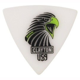Clayton CSART6312 Rounded Triangle Sharp Acetal/Polymer Guitar Picks, 0.63 mm, Set of 12 Pieces