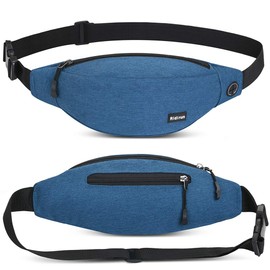 Bum Bag Waterproof Belt Bag for Men and Women for Mobile Phones up to 6.8 Inches, Waist Bag Sports Running Camping Bicycle Travel Jogging Running Belt, blue