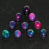 10PCS, 6X4 MM, AURA GEMS Natural Black Opal Oval Shape-Ethiopian